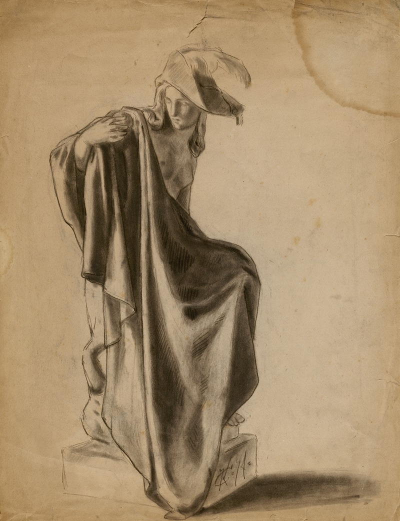 (Untitled) (Drapery Study) by Кеньон Кокс, 1874 — digital art print download