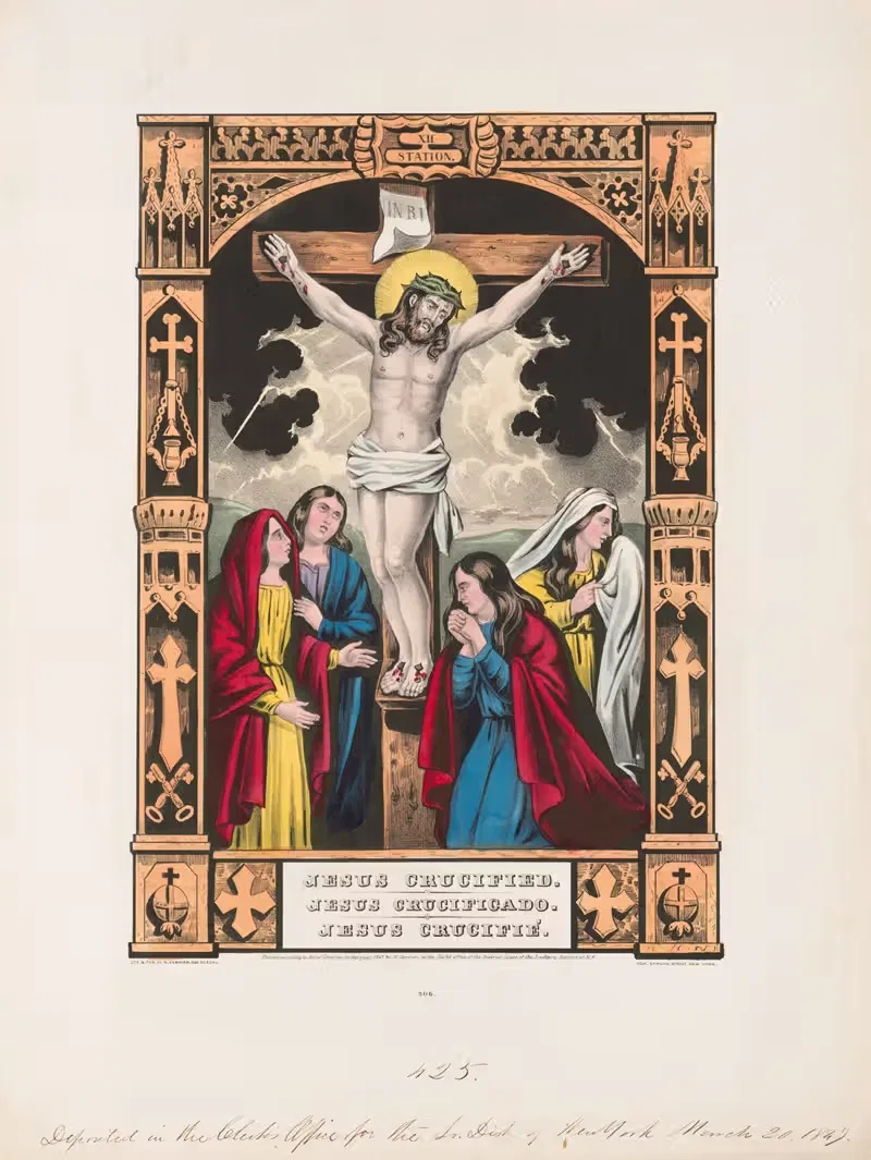 Jesus crucified (Jesus crucificado) — Currier & Ives.
