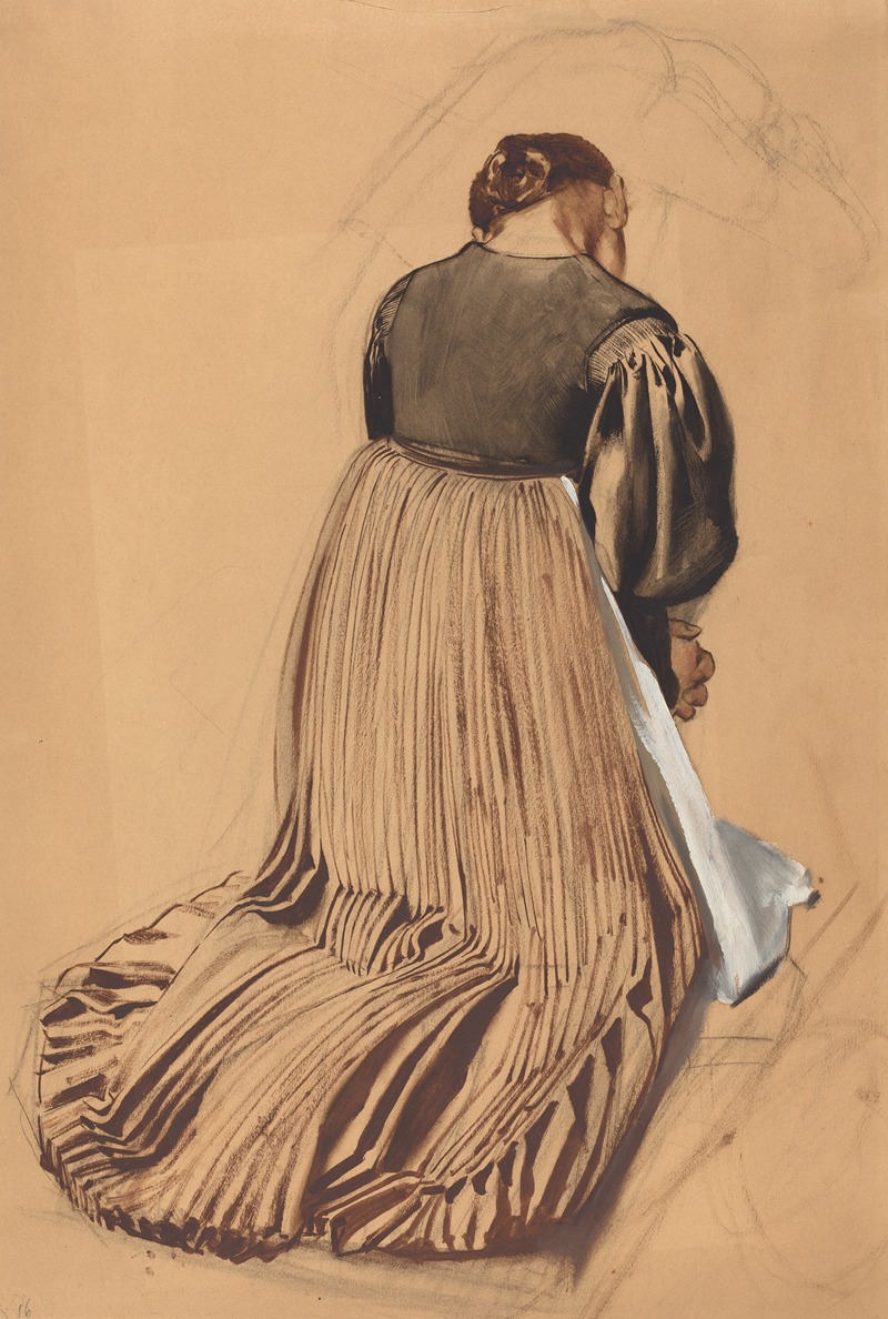 Kneeling Woman from Behind by Konrad Böse, c. 1909 — digital art print download
