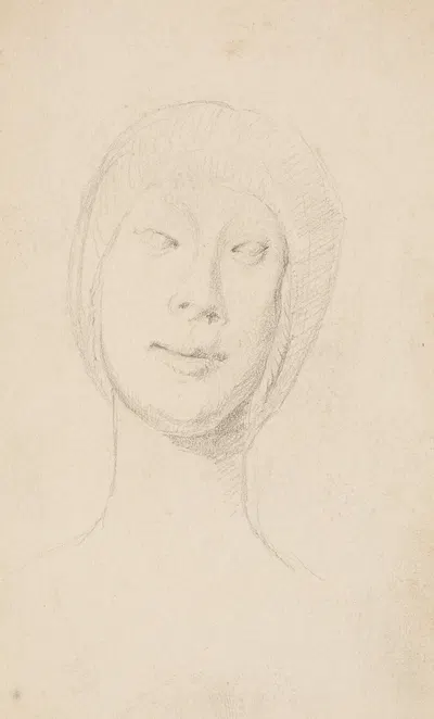 Studie efter Francesco Lauranas buste af Eleonora d'Aragona i museet i Palermo. En face by Лауриц Андерсен Ринг, 1893 –…