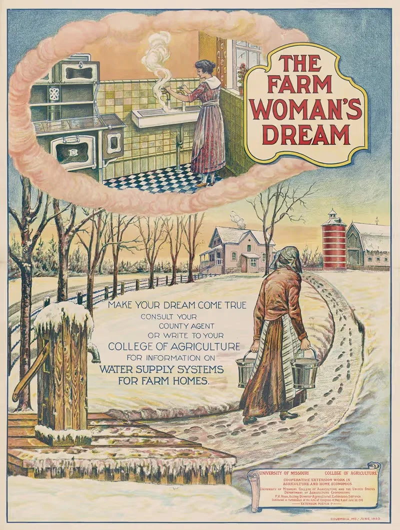 The farm woman's dream by University of Missouri College of Agriculture, 1920 — digital art print download