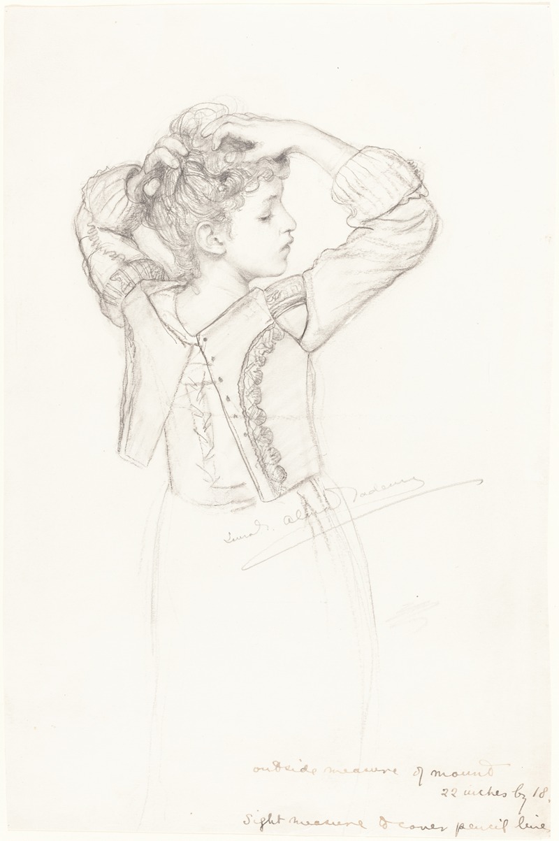 Young Girl Dressing by Лаура Тереза Альма-Тадема, c. 1889 — digital art print download