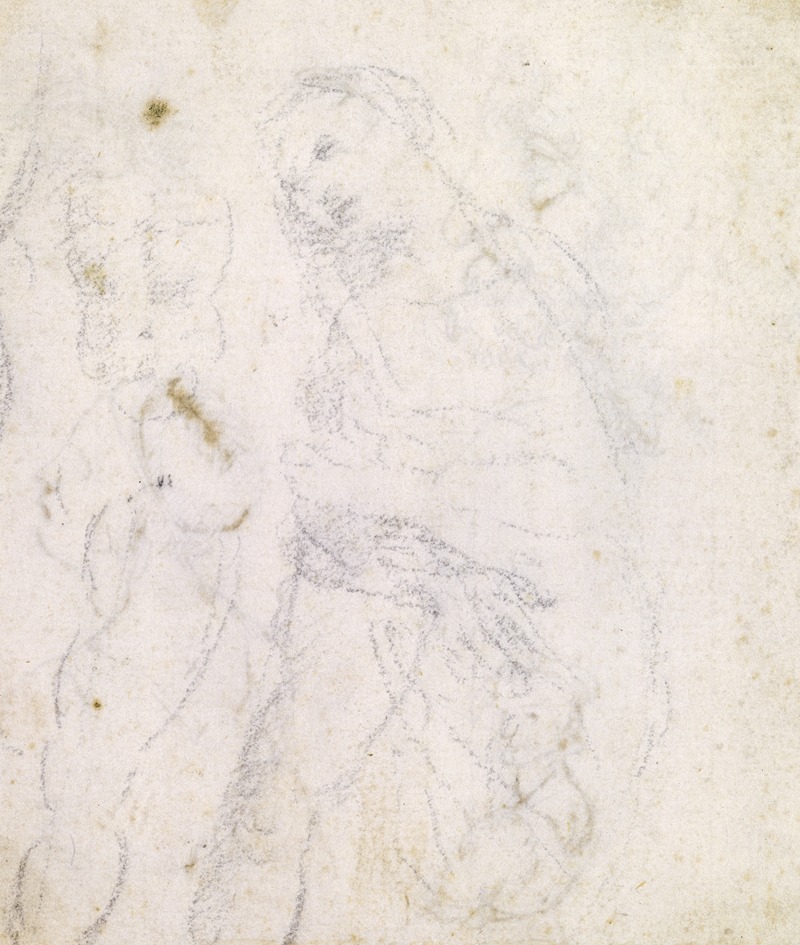 Study of a Madonna (verso) by Леонардо да Винчи — digital art print download