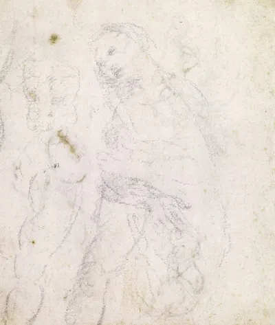 Study of a Madonna (verso) by Леонардо да Винчи — digital art print download