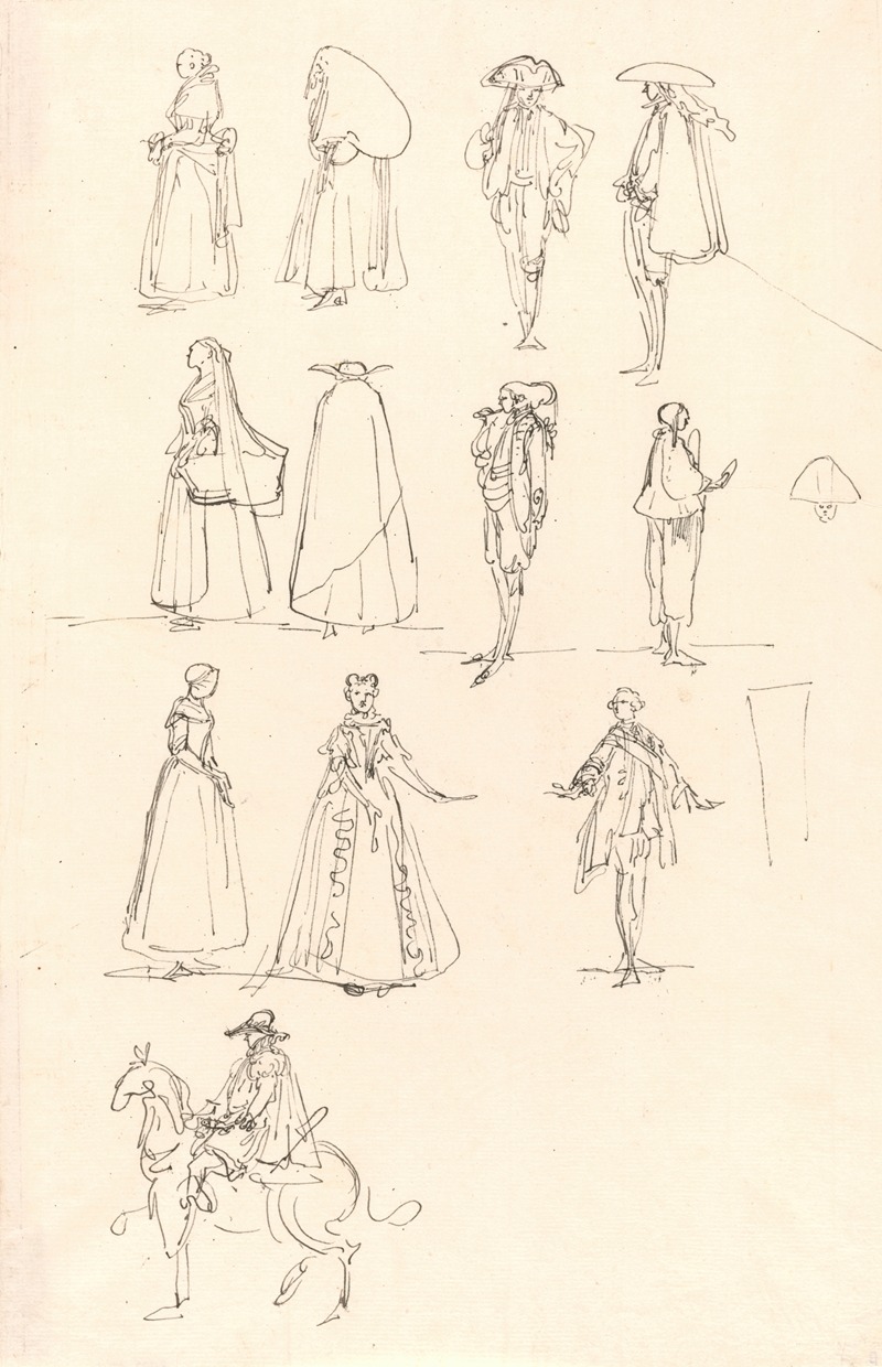 Historical Costumes by Луис Парет и Алькасар, 1780 — digital art print download