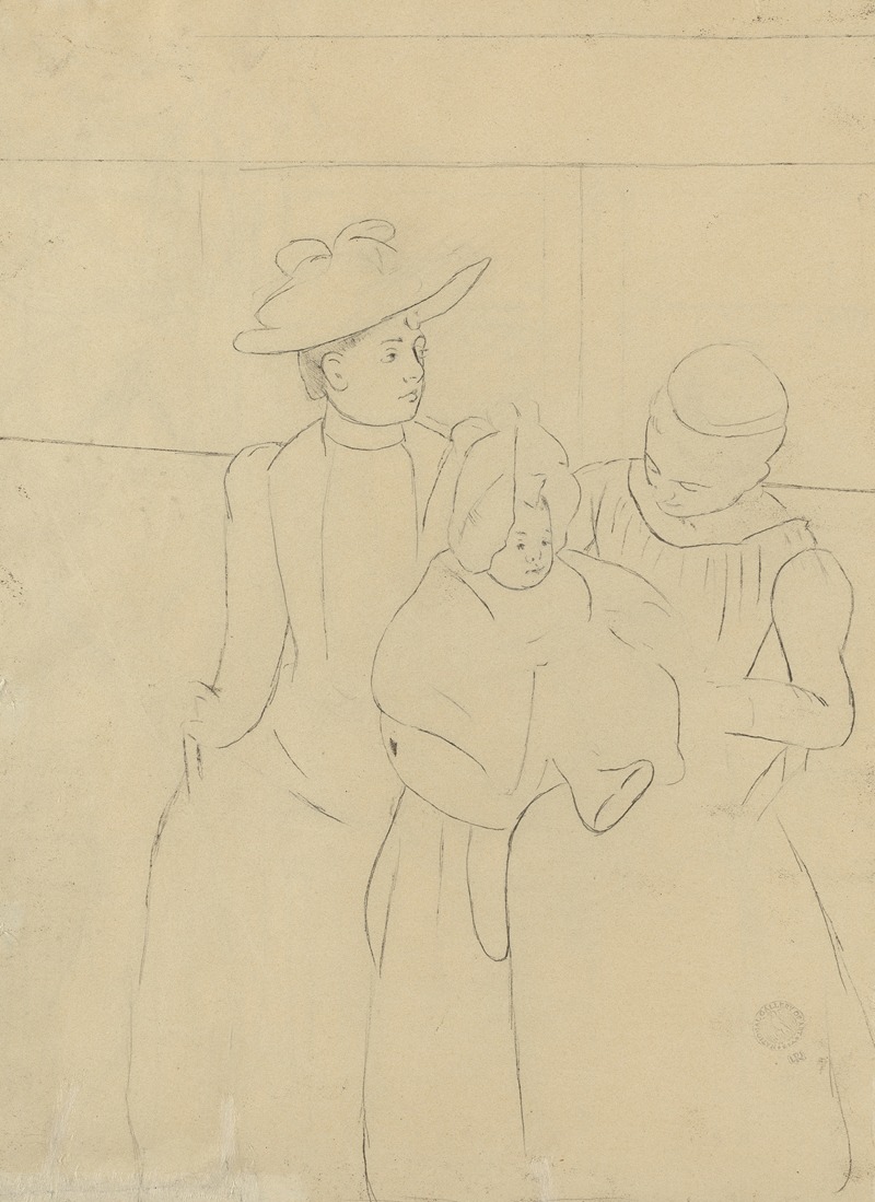 In the Omnibus (verso) by Мэри Кассат, c. 1891 — digital art print download