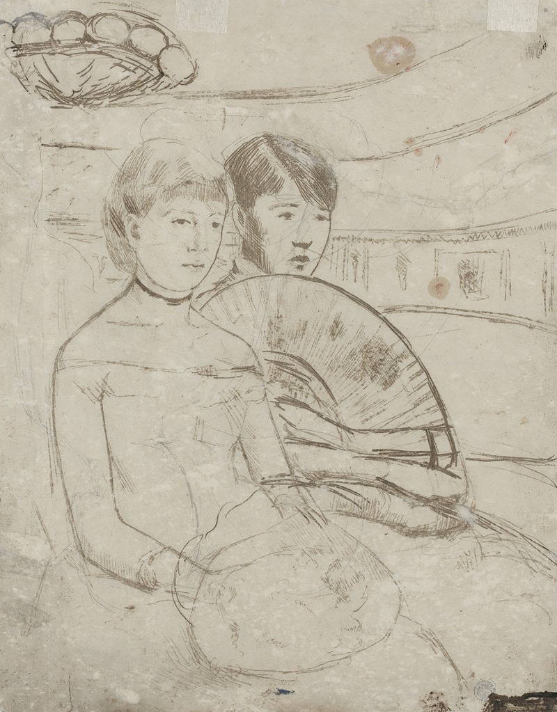 The Loge (verso) by Mary Cassatt, 1882 — digital art print download