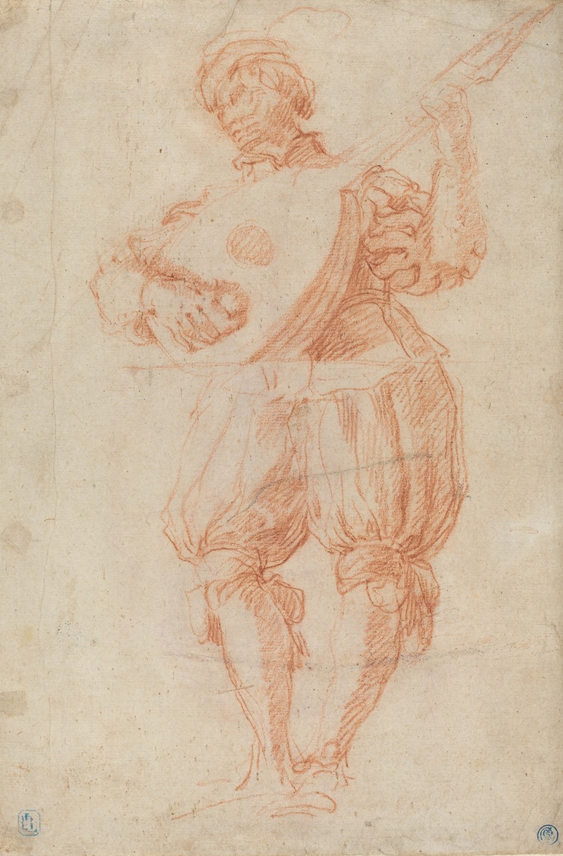 Man Playing a Lute by Matteo Rosselli — digital art print download