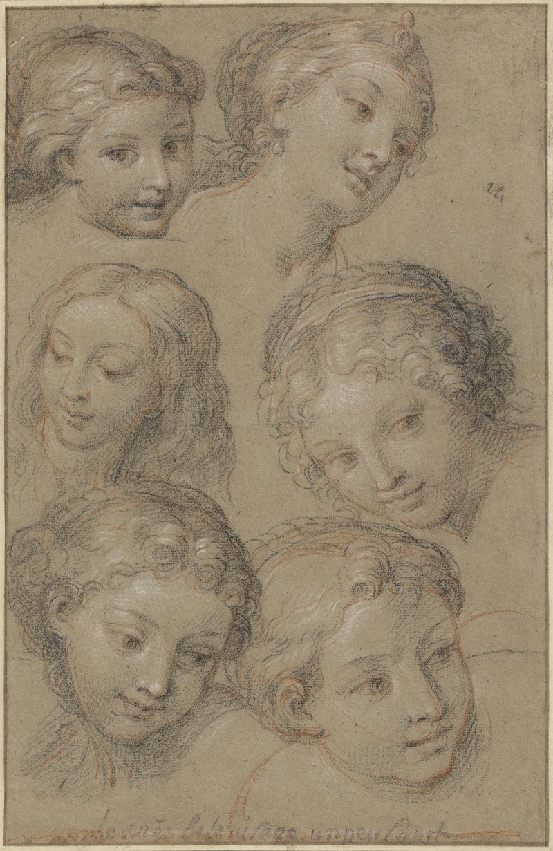 Studies of Women's Heads — Michel Corneille the Elder