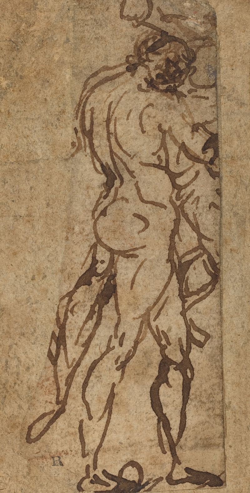 Two Nudes Fighting by Michelangelo — digital art print download