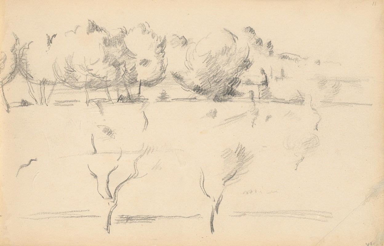 Landscape with Trees by Поль Сезанн, 1895-1898 — digital art print download