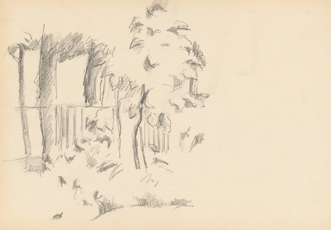 Near the Pool at Jas de Bouffan — Paul Cézanne