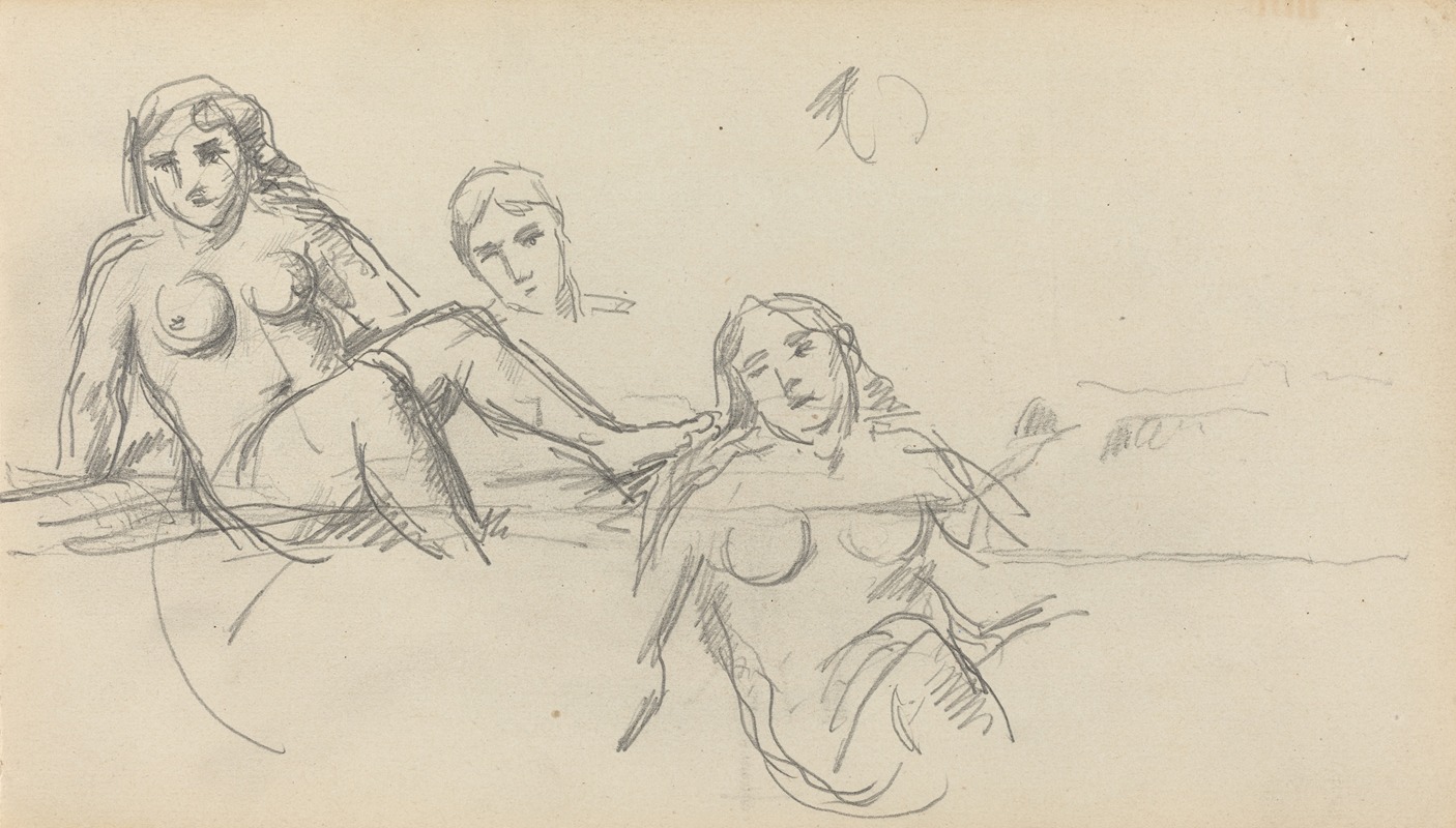 Seated Bather (verso) by Поль Сезанн, 1882-1885 — digital art print download