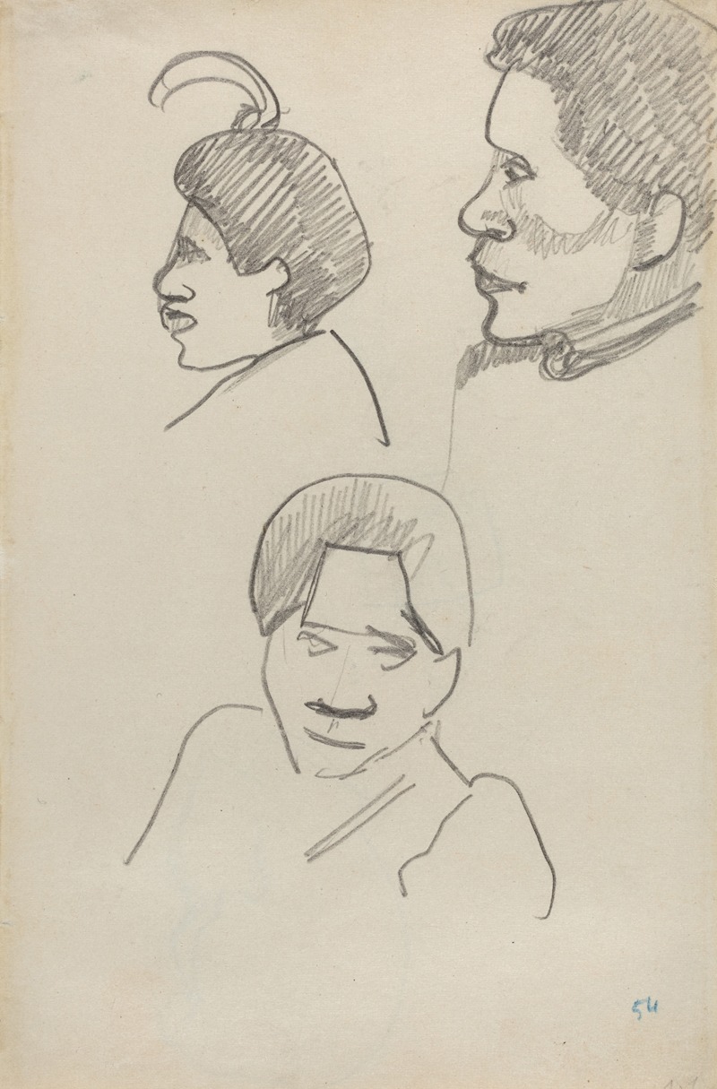 Tahitian Heads by Поль Гоген — digital art print download