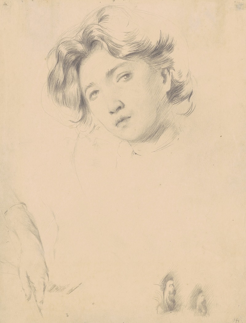 Study of a Girl by Филип Лесли Хейл, 1887-1920 — digital art print download