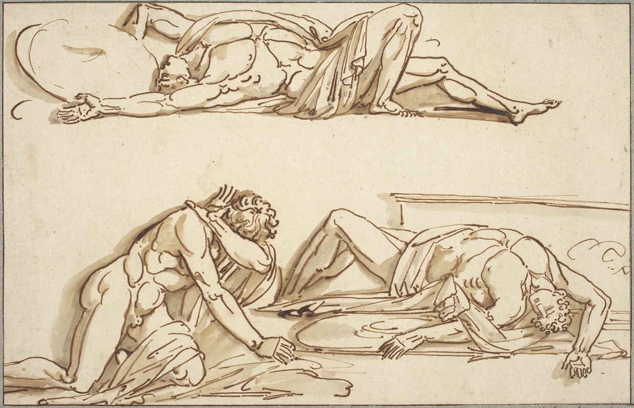 Achilles and Patroclus by Philippe-Auguste Hennequin, 1784-1789 — digital art print download