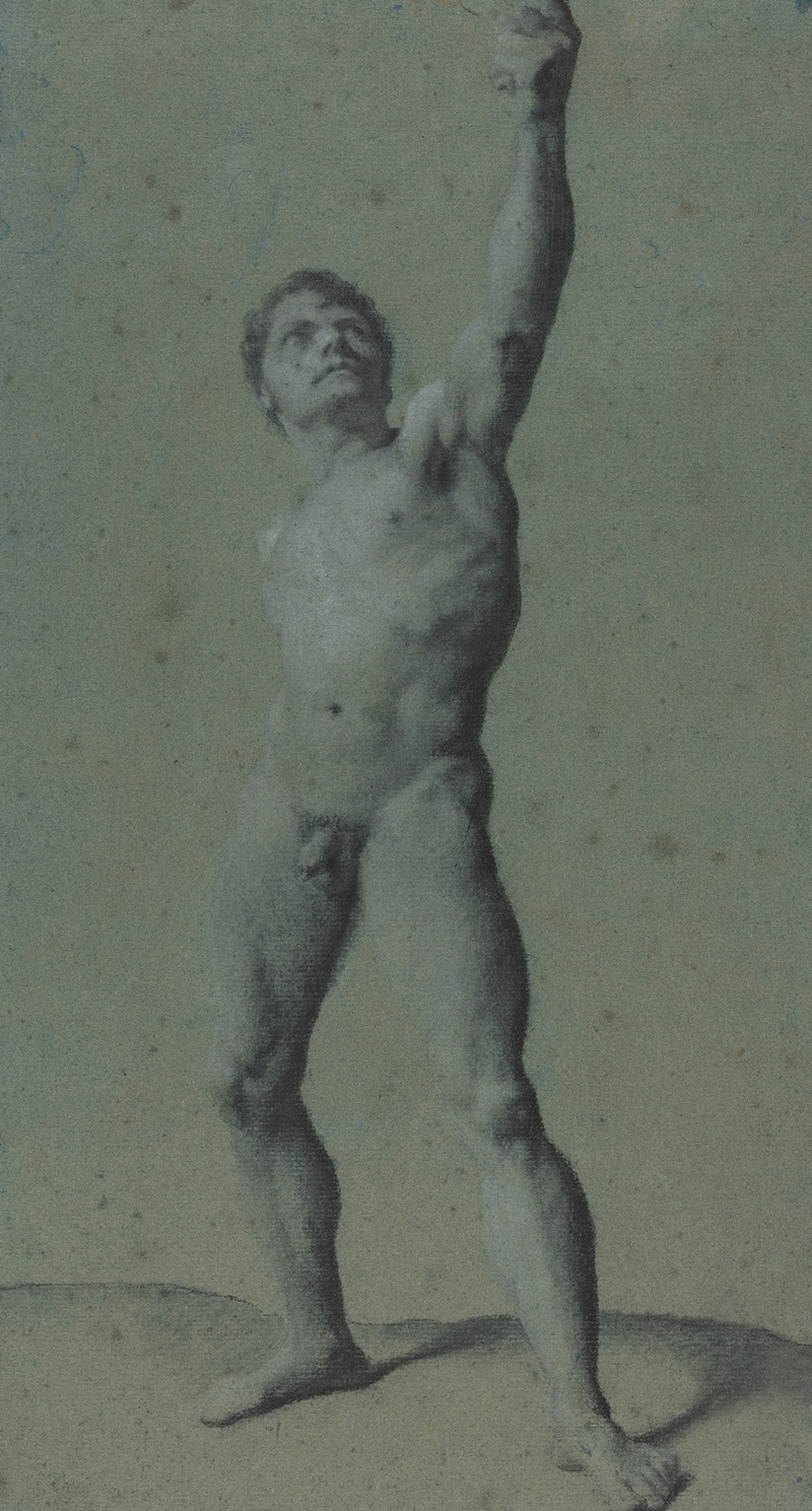 Male Nude Study by Пьер-Поль Прудон — digital art print download