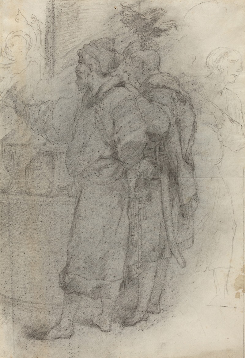 Two Standing Courtiers by Pietro Fancelli, c. 1820 — digital art print download