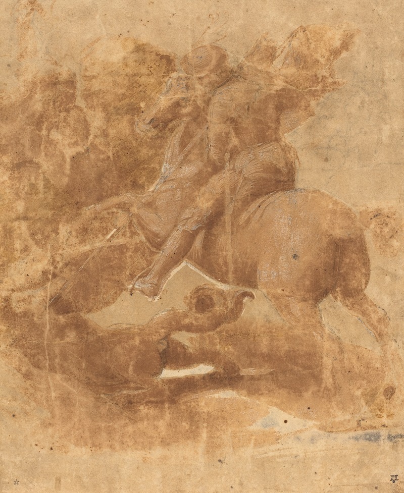 Saint George and the Dragon by Рафаэль — digital art print download