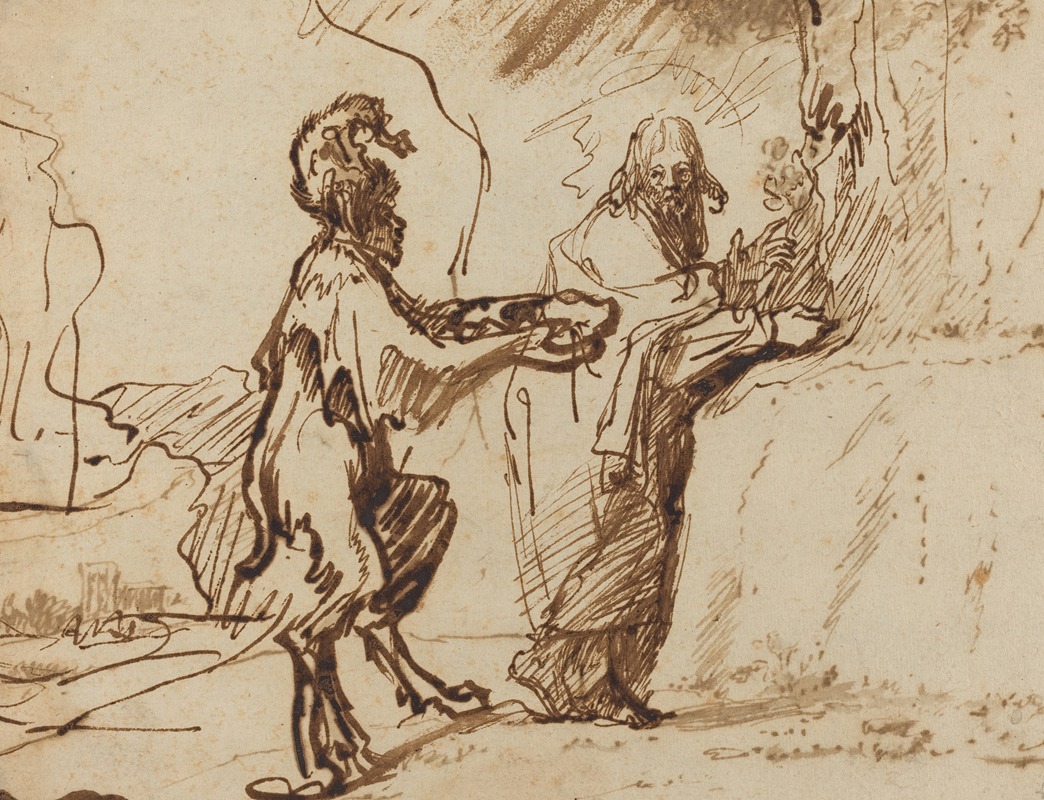 Satan Tempting Christ to Change Stones into Bread — Rembrandt van Rijn