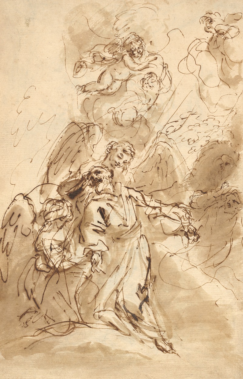 The Ecstasy of Saint Francis (recto) — Sebastiano Ricci