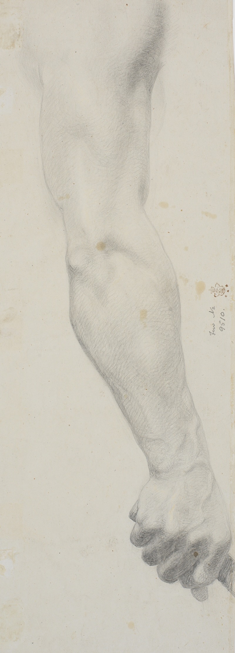 Studie af mandlig højre arm by Теодор Филипсен, 1860 – 1864 — digital art print download