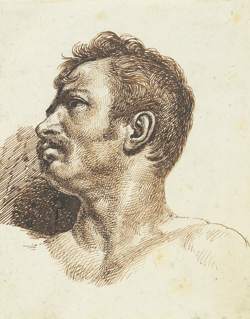 Head of a Man by Теодор Жерико — digital art print download