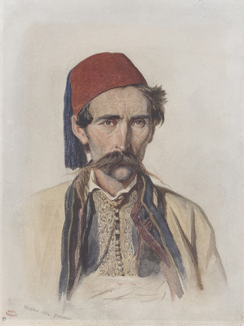 Moustachioed Slav in Belgrade by Теодор Валерио, 1854 — digital art print download