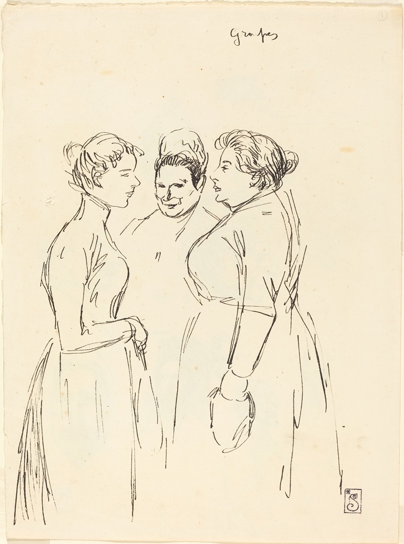 Gossiping Women by Теофиль Александр Стенлен — digital art print download