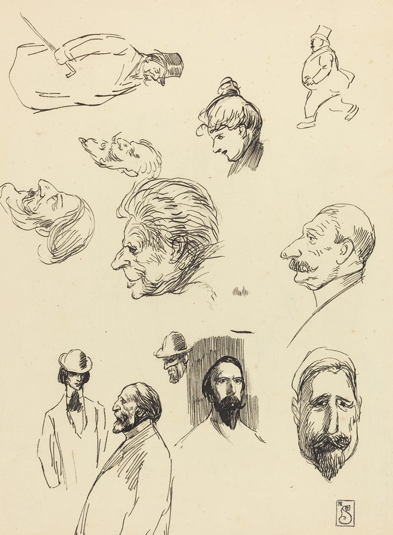 Studies of Figures and Heads — Théophile Alexandre Steinlen