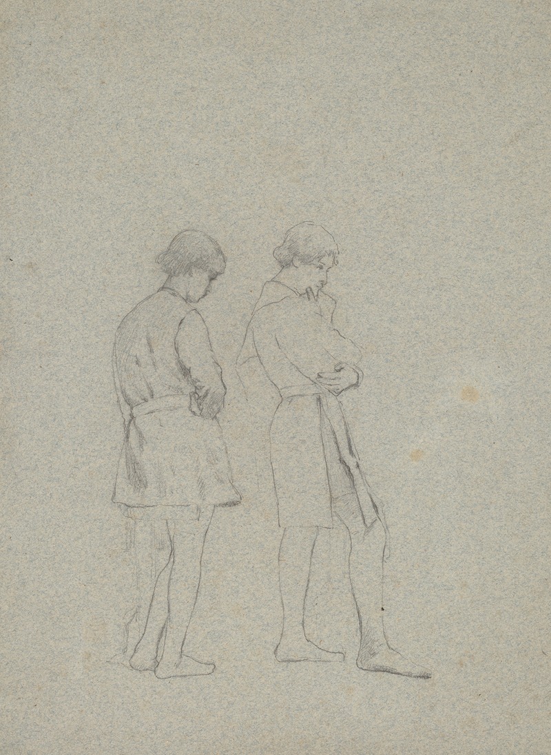 Studies for Elaine by Томас Ховенден, c. 1880 — digital art print download