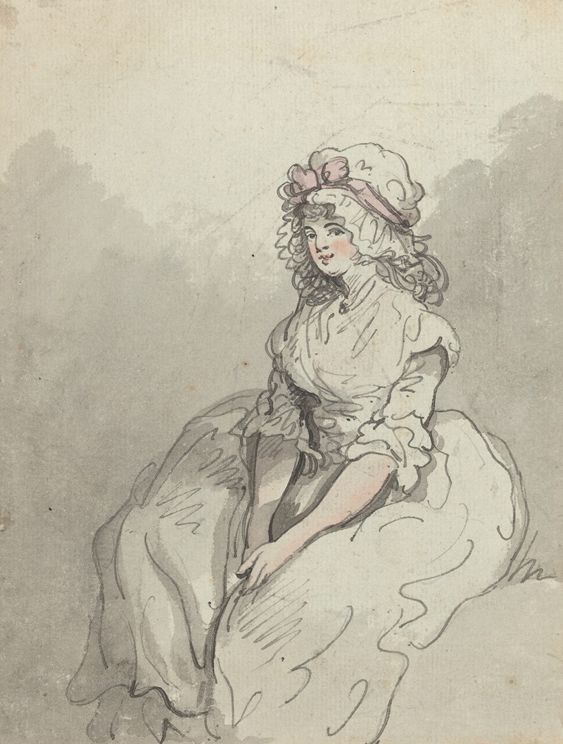 A Young English Beauty by Томас Роуландсон, c. 1790 — digital art print download