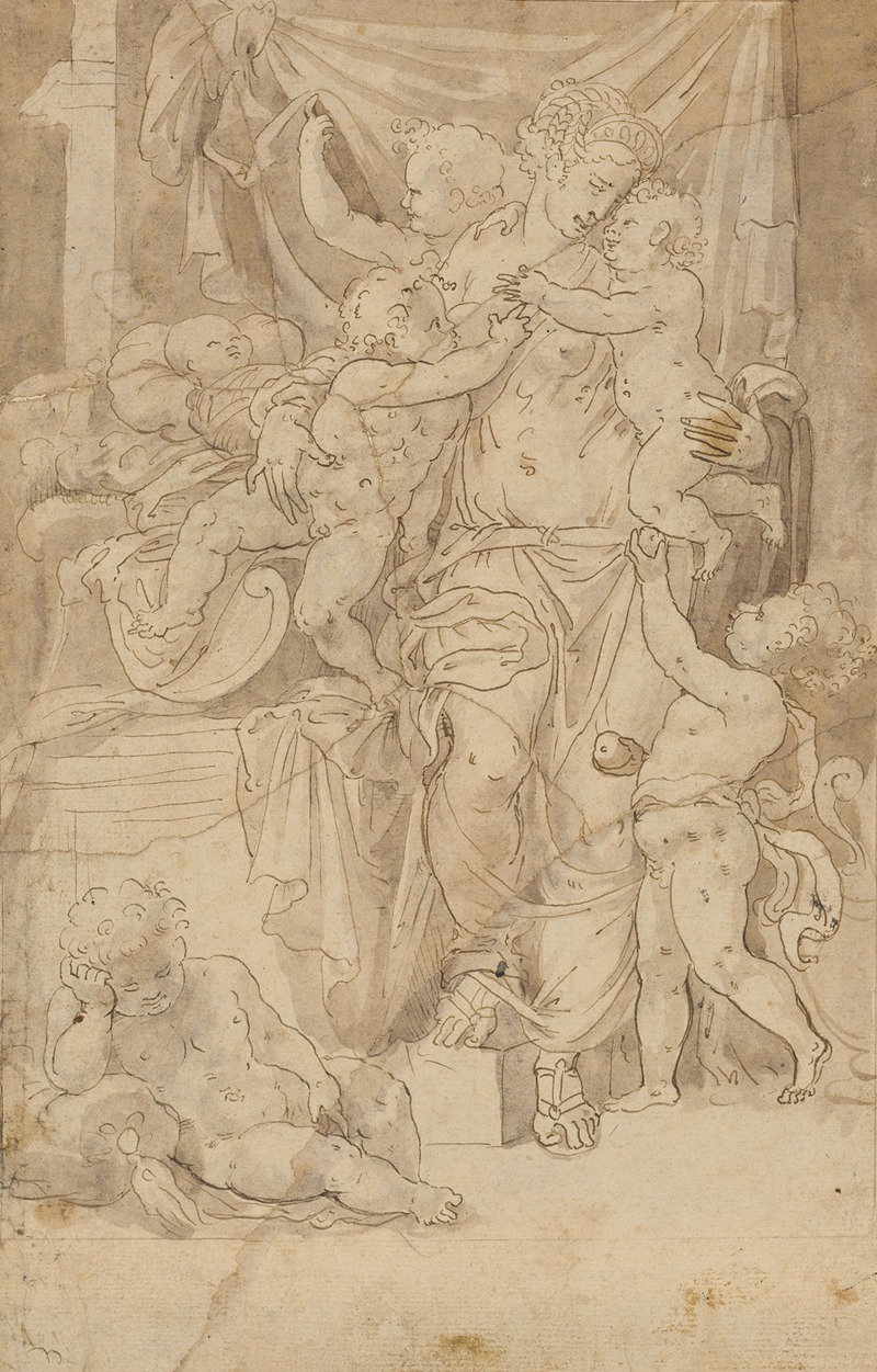 Caritas II by Vincent Sellaer, 1557 — digital art print download
