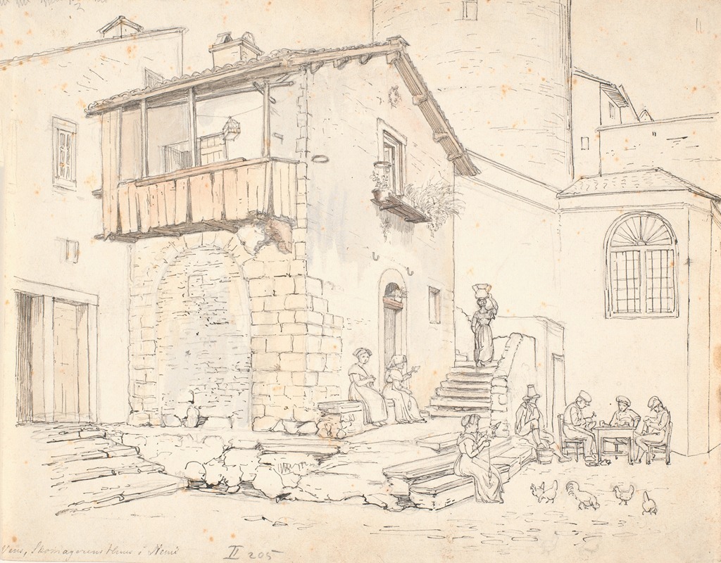 Vens, Skomagerens Huus i Nemi — Wilhelm Marstrand