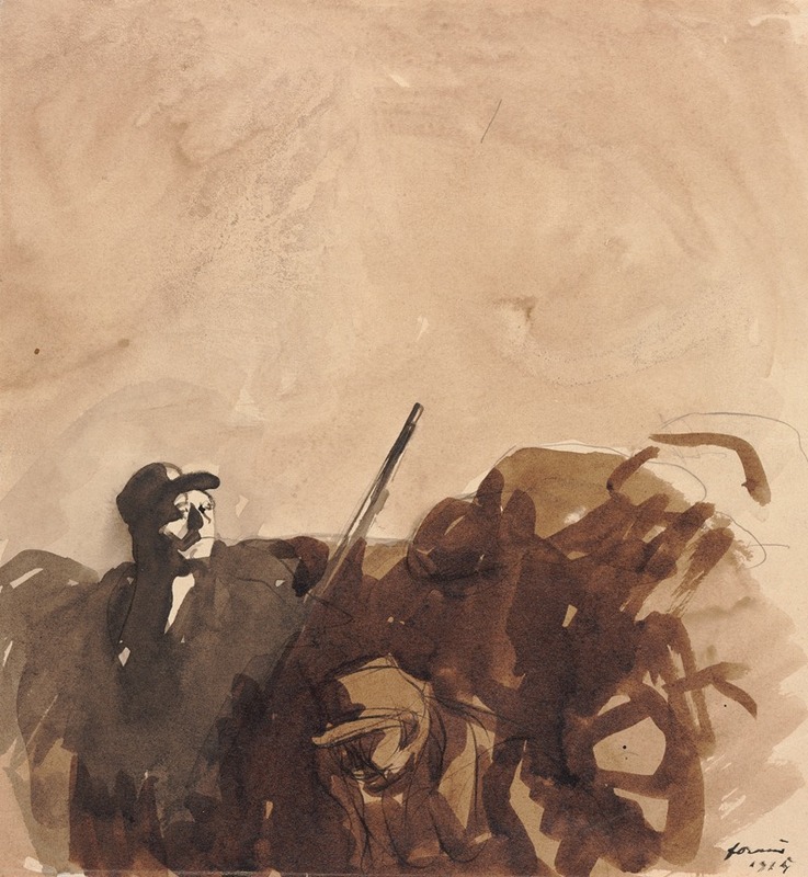 Soldier in a Trench by Жан-Луи Форайн, 1915 — digital art print download