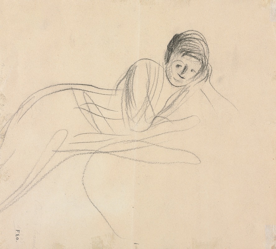 Reclining Woman (verso) by Жан-Луи Форайн, 1915 — digital art print download