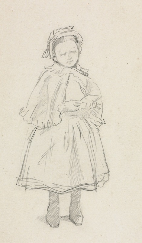 Study for a Little Girl by Чарльз Самуэль Кин — digital art print download