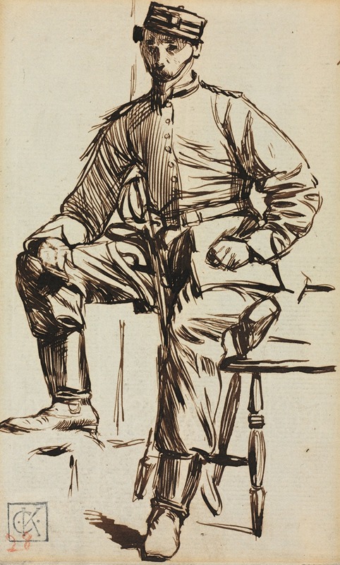 Charles Keene as a Volunteer by Чарльз Самуэль Кин — digital art print download