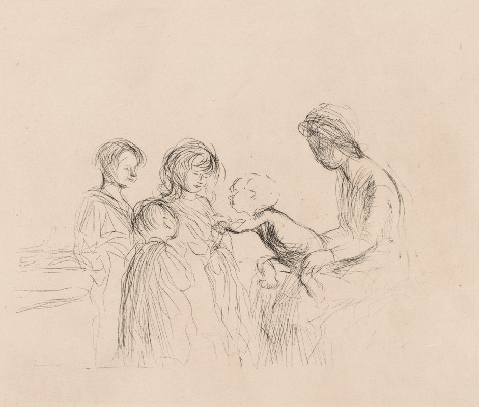 Madonna and Children by Жан-Луи Форайн — digital art print download