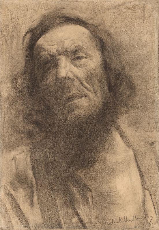 Head of a Man by Фредерик Уильям МакМонис, 1884 — digital art print download