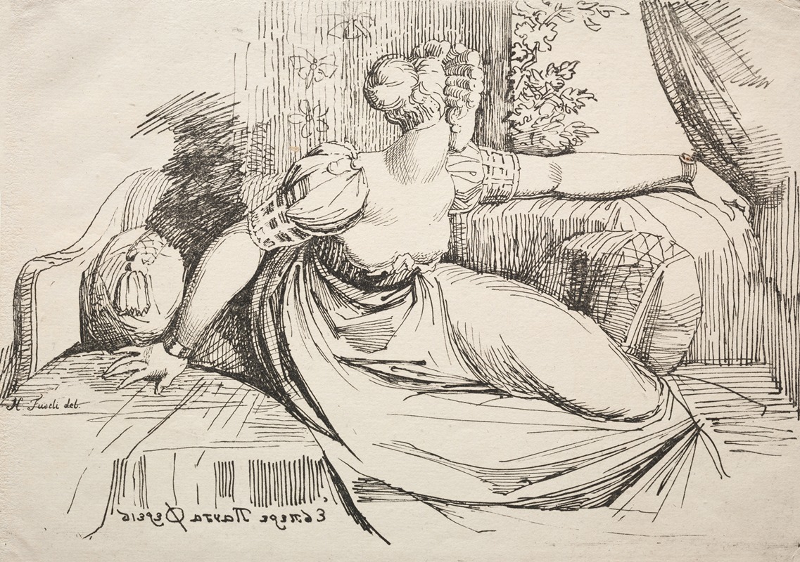 Woman on a Sofa by Генри Фюссли, 1803 — digital art print download