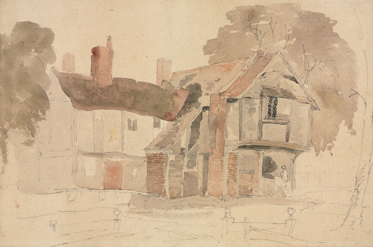 Bray Church Yard by Джон Варли, 1807 — digital art print download