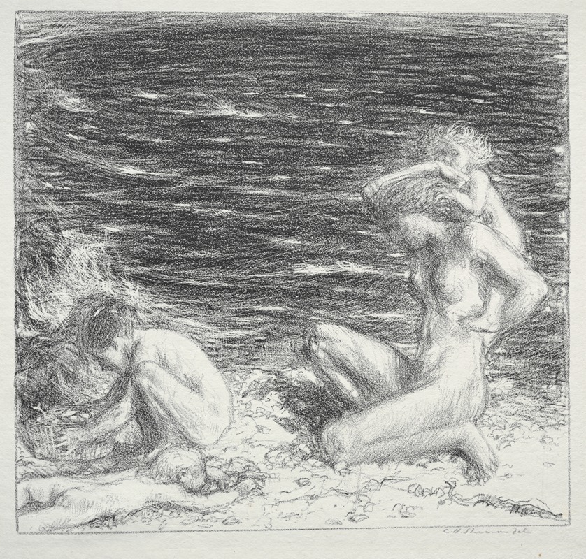 Sea and Breeze by Чарльз Хаслвуд Шеннон, 1894 — digital art print download