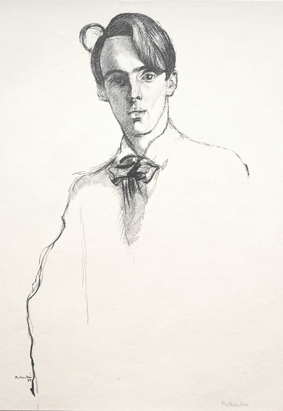 William Butler Yeats by Уильям Ротенштейн, 1898 — digital art print download