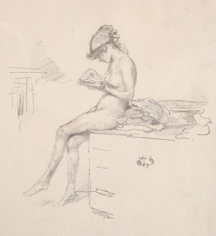 The Little Nude Model Reading by Джеймс Абботт МаКнилл Уистлер, 1890 — digital art print download