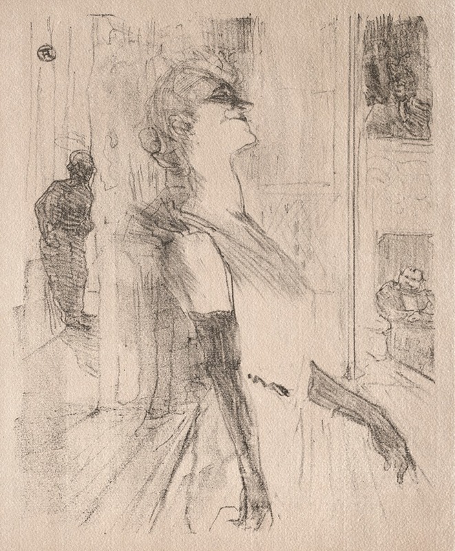 Yvette Guilbert: Sur la scène by Анри де Тулуз-Лотрек, 1898 — digital art print download