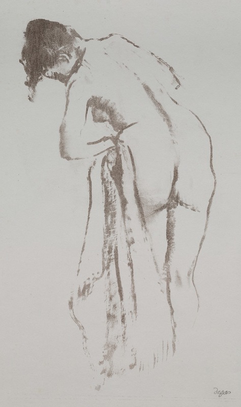 Nude Woman with Towel, Standing — Edgar Degas