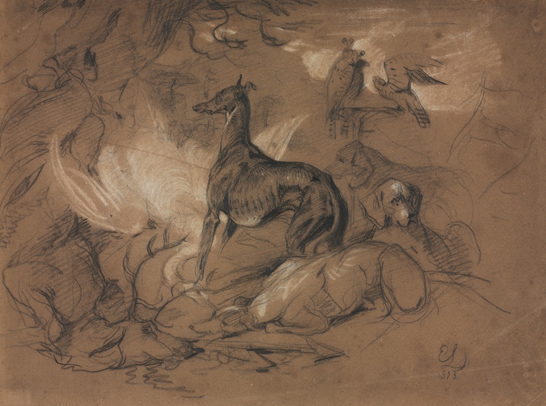 Studies of Animals by Сэр Эдвин Генри Ландсир, 1873 — digital art print download