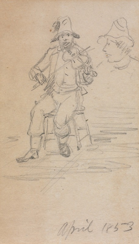 The Fiddling Beggar by Уильям Сидни Маунт, 1853 — digital art print download