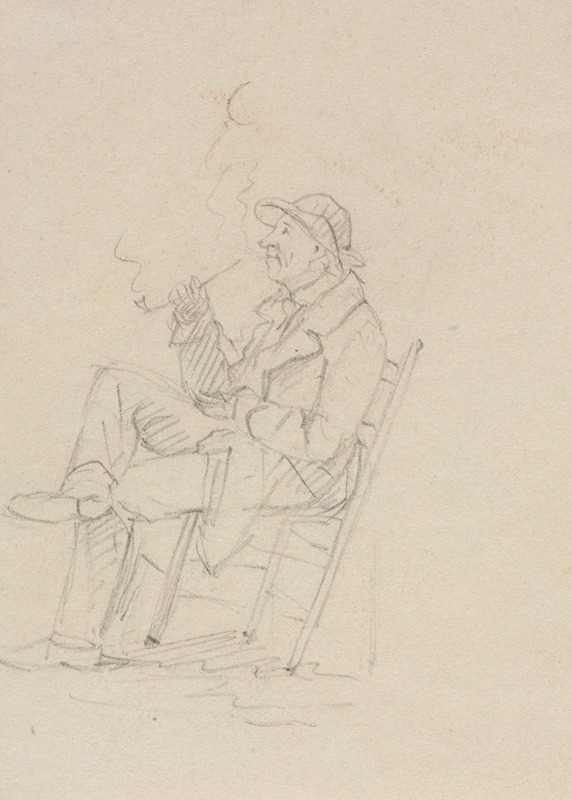 Man Smoking a Pipe by Уильям Сидни Маунт — digital art print download